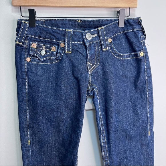 True Religion Straight Leg Dark Wash Jeans Size 26 - Picture 5 of 16